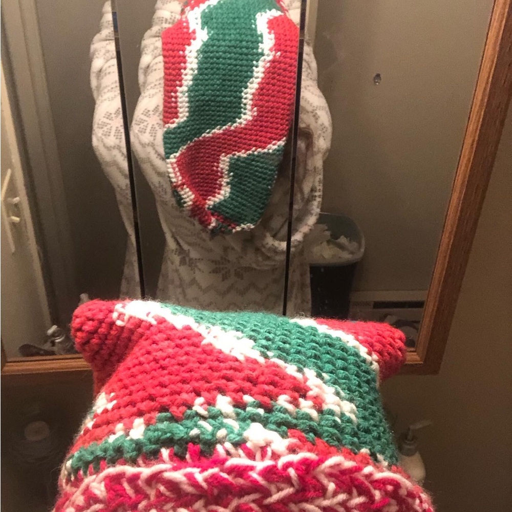 22inch handmade xmas long beanie